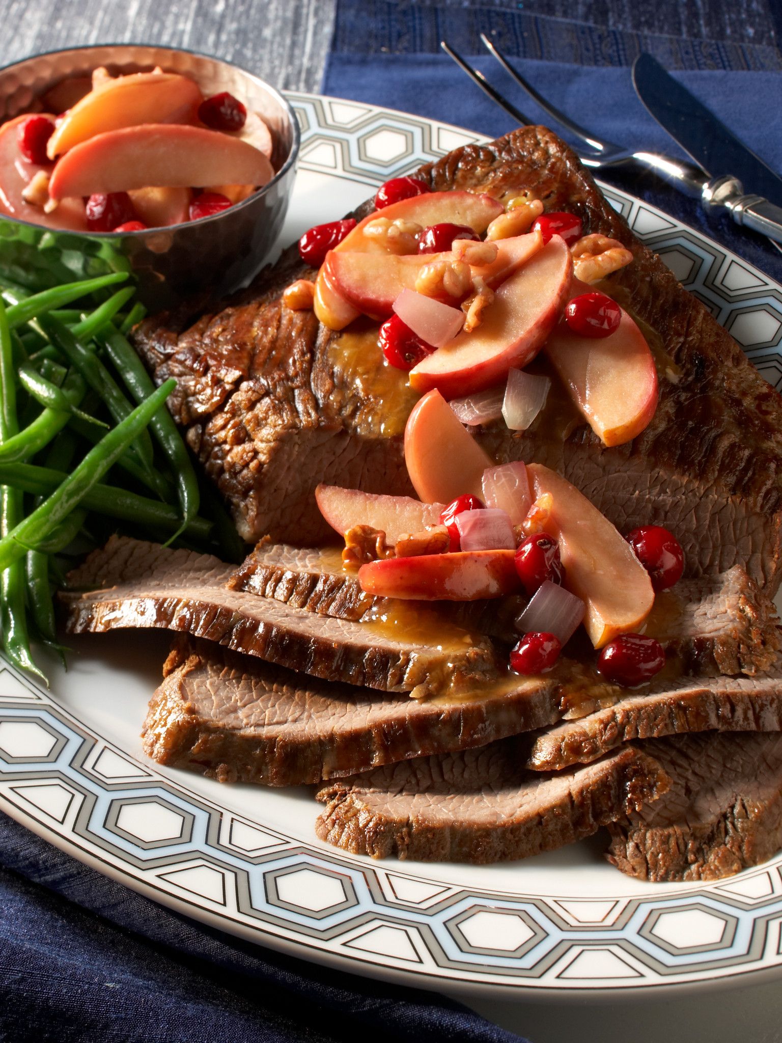 Beef Brisket with Savory Sauteed Apples
