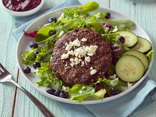 Beef, Blueberry and Flax Burgers