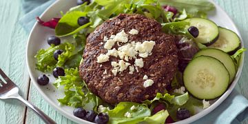 Beef, Blueberry and Flax Burgers