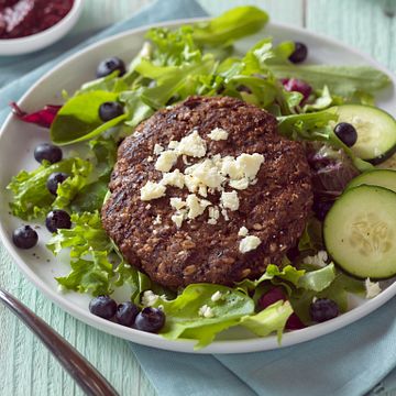 Beef, Blueberry & Flax Burgers