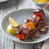 Beef, Pepper & Mushroom Kabobs