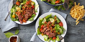 Gazpacho Steak Salad