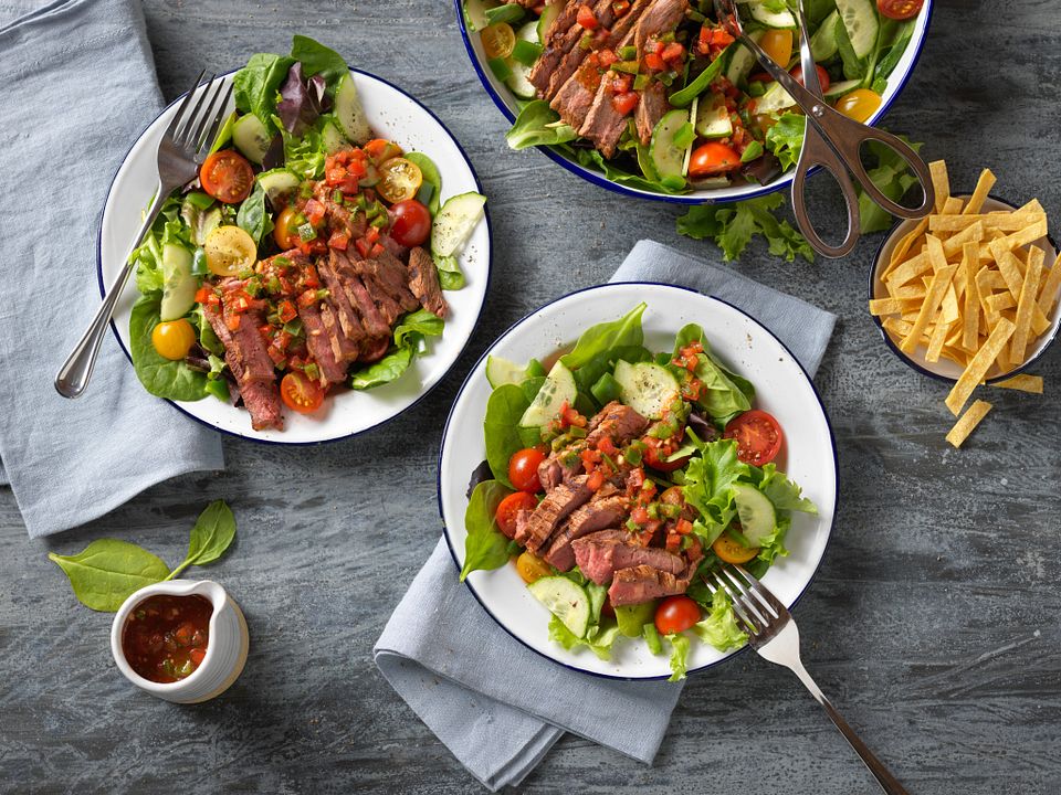 Gazpacho Steak Salad