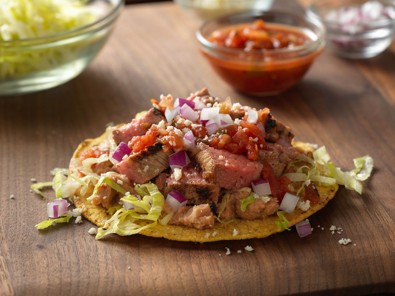 Grilled Beef Tostada