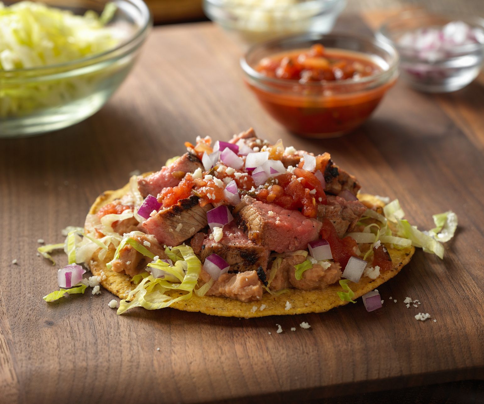 Grilled Beef Tostadas