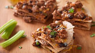 Beef and Cheese Tortilla Towers