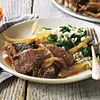 Horseradish-Braised Pot Roast with Barley & Kale
