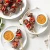Beef Bites with Peanut-Whiskey Sauce