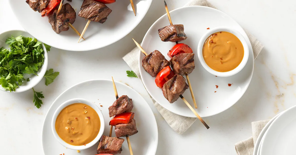 Beef Bites with Peanut-Whiskey Sauce | Beef Loving Texans | Beef Loving Texans is your one-stop info