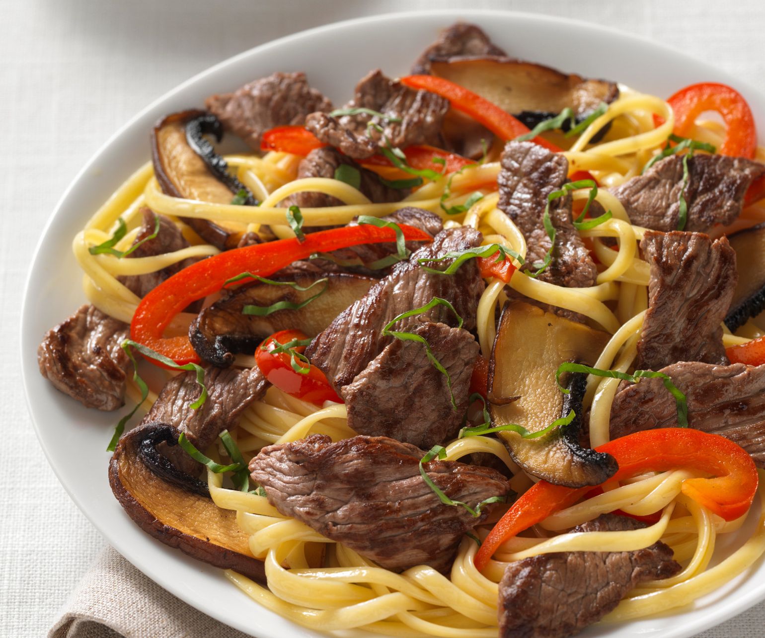 Beef Sirloin Pasta Portobello