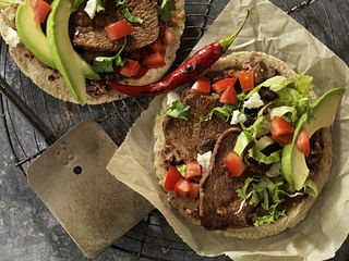 Beef Breakfast Steak and Black Bean Soft Tacos