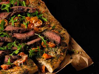 Pesto Steak & Arugula Pizza