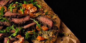 Pesto Steak & Arugula Pizza