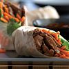 Beef Spring Rolls with Carrots and Cilantro