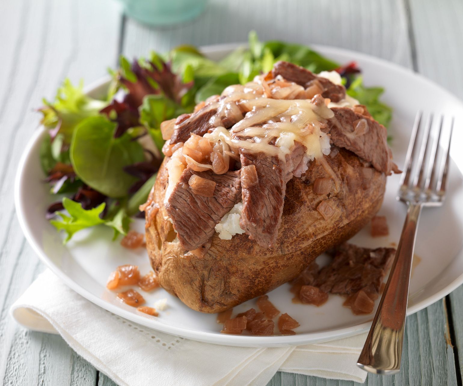 French-Style Beef Baked Potatoes