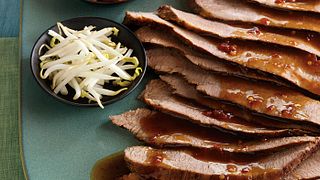 Beef Brisket with Spicy Asian Chili Sauce