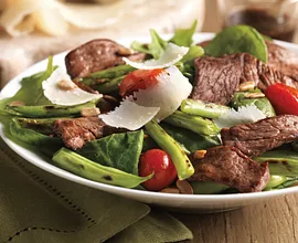Top Sirloin Steak, Green Bean and Tomato Salad