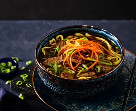 Ginger Beef & Noodle Bowls