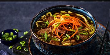 Ginger Beef & Noodle Bowls