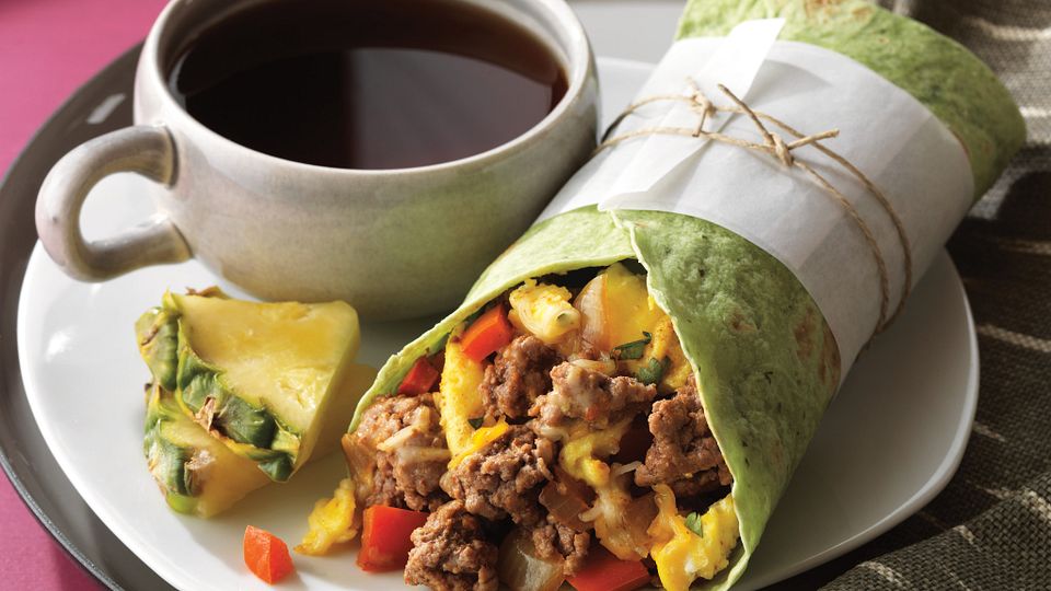 Breakfast Beef Burritos