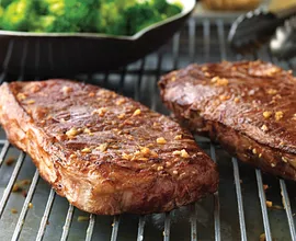 Beef Steaks with Sweet-Soy Drizzle