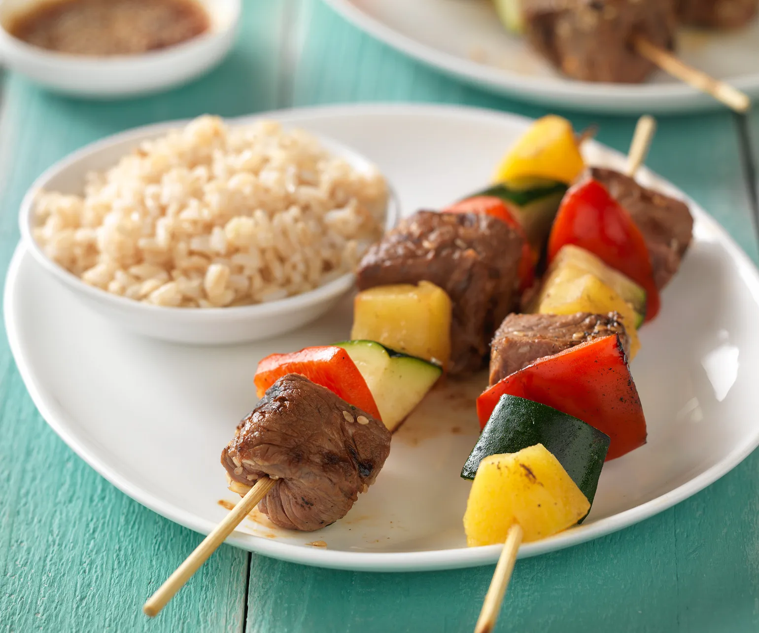 Sweet Sesame Glazed Beef Kabobs
