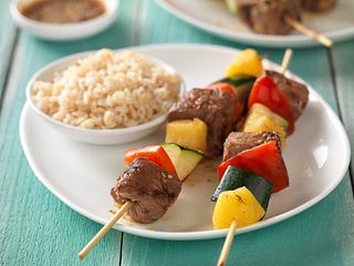 Sweet Sesame Glazed Beef Kabobs