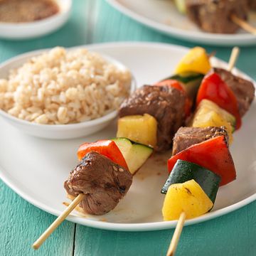 Sweet Sesame Glazed Beef Kabobs