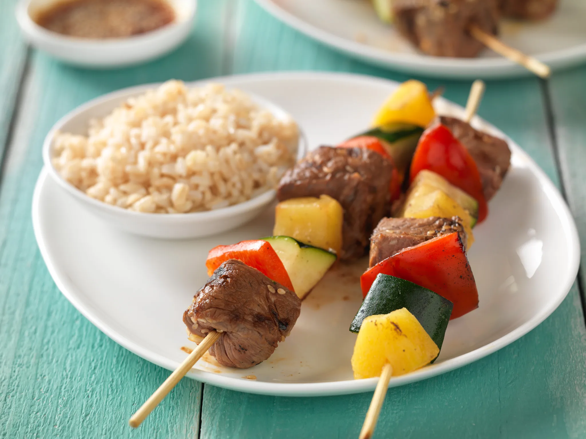 Sweet Sesame Glazed Beef Kabobs