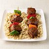 Sizzling Sirloin Kabobs on a Bed of Orzo