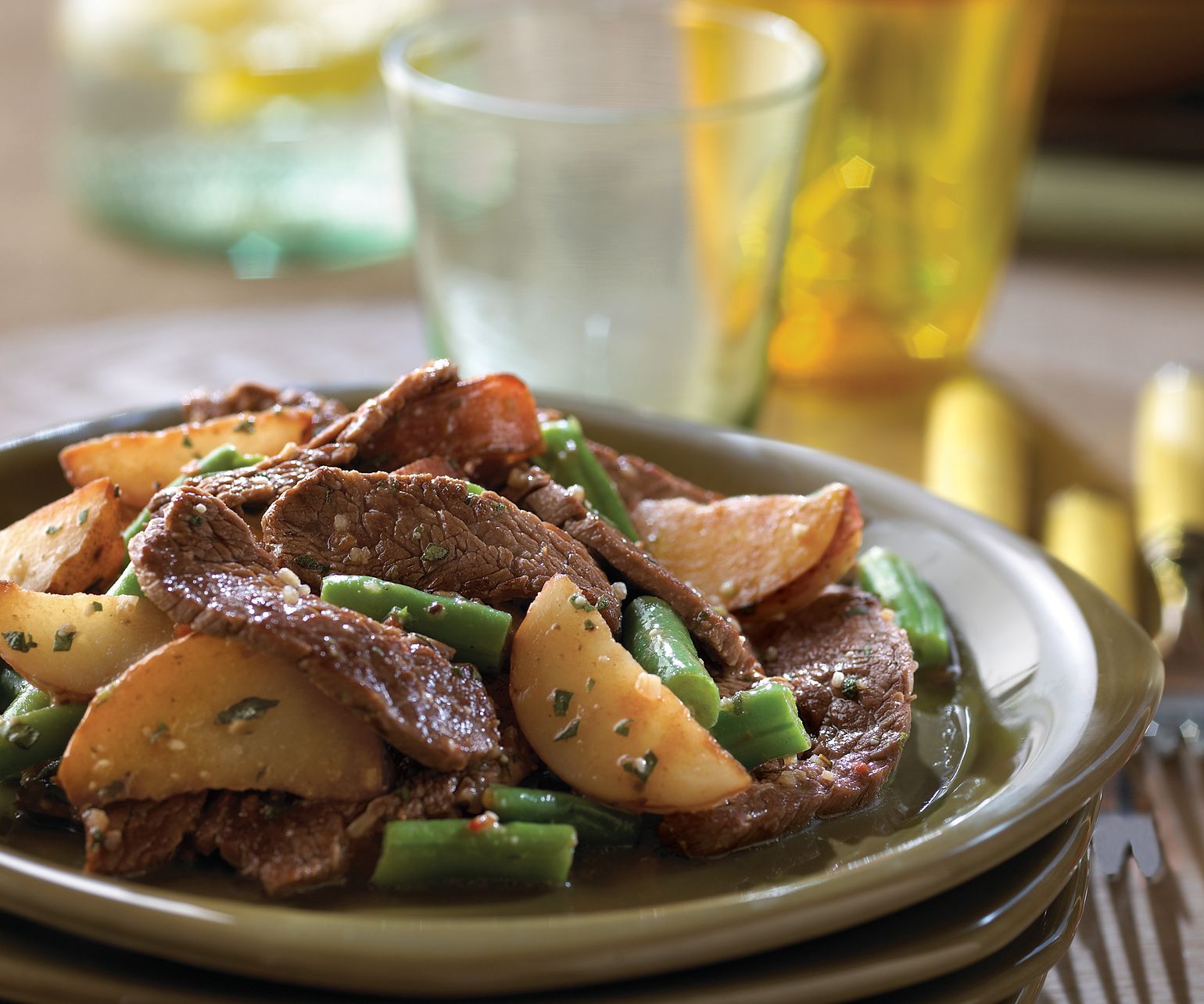 Beefy Potato Salad with Green Beans
