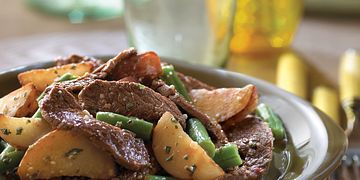 Beefy Potato Salad with Green Beans