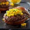 Caribbean Beef Burgers with Mango Salsa