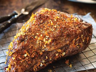 Pepper & Orange-Rubbed Beef Roast with Balsamic Beets