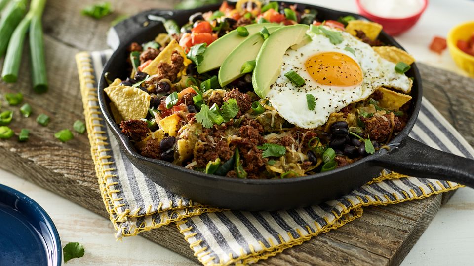 Mexican-Style Beef Sausage Chilaquiles