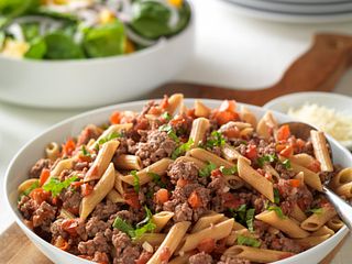 Fresh Tomato, Beef and Penne Pasta