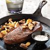 Skillet Steaks with Sautéed Wild Mushrooms