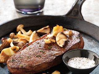Skillet Steaks with Sautéed Exotic Mushrooms