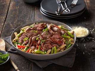 Rancher Recipe Balsamic Steak Pasta