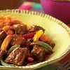 Mexican Beef Stew over Chipotle Sweet Potato Mashers