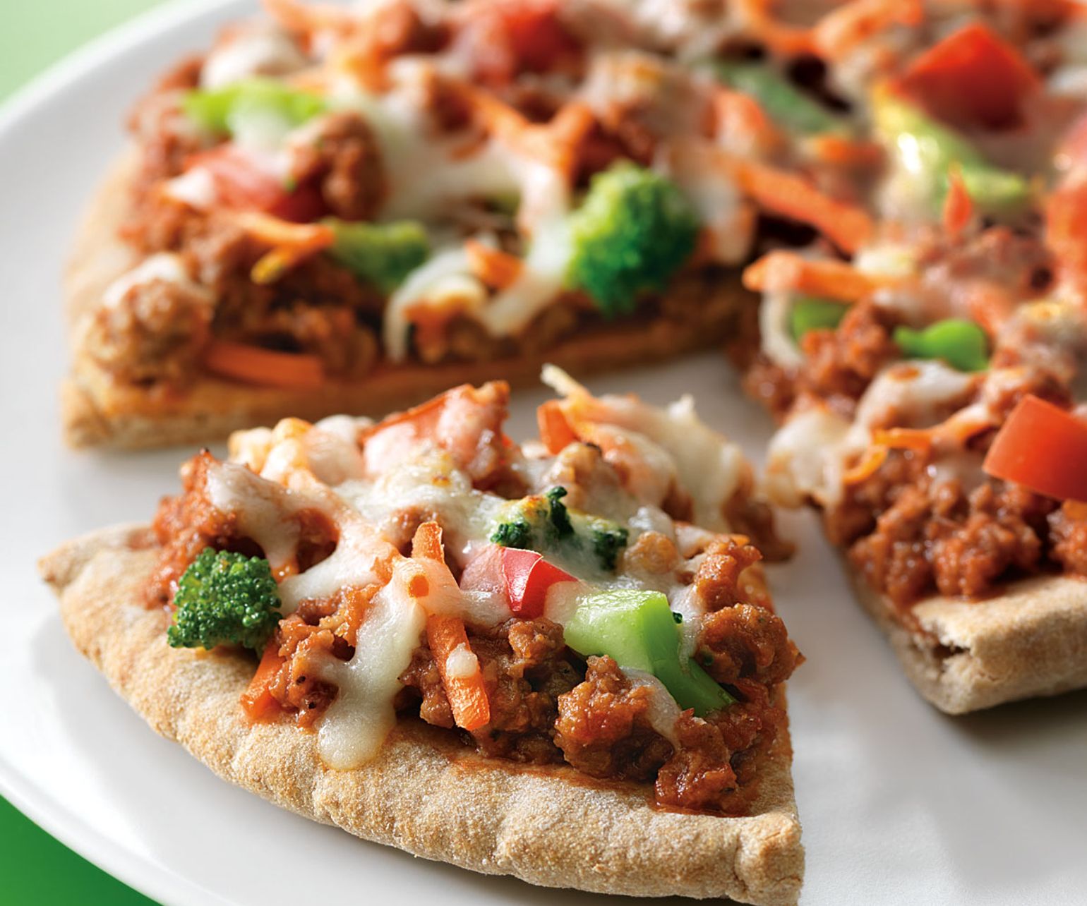 Beef and Garden Vegetable Pizza