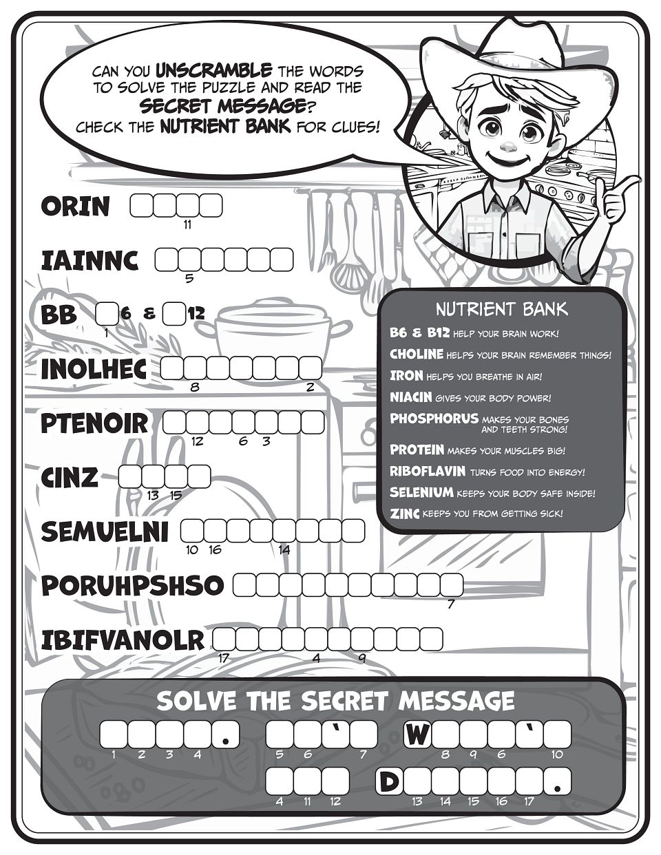 Word Scramble Coloring Page