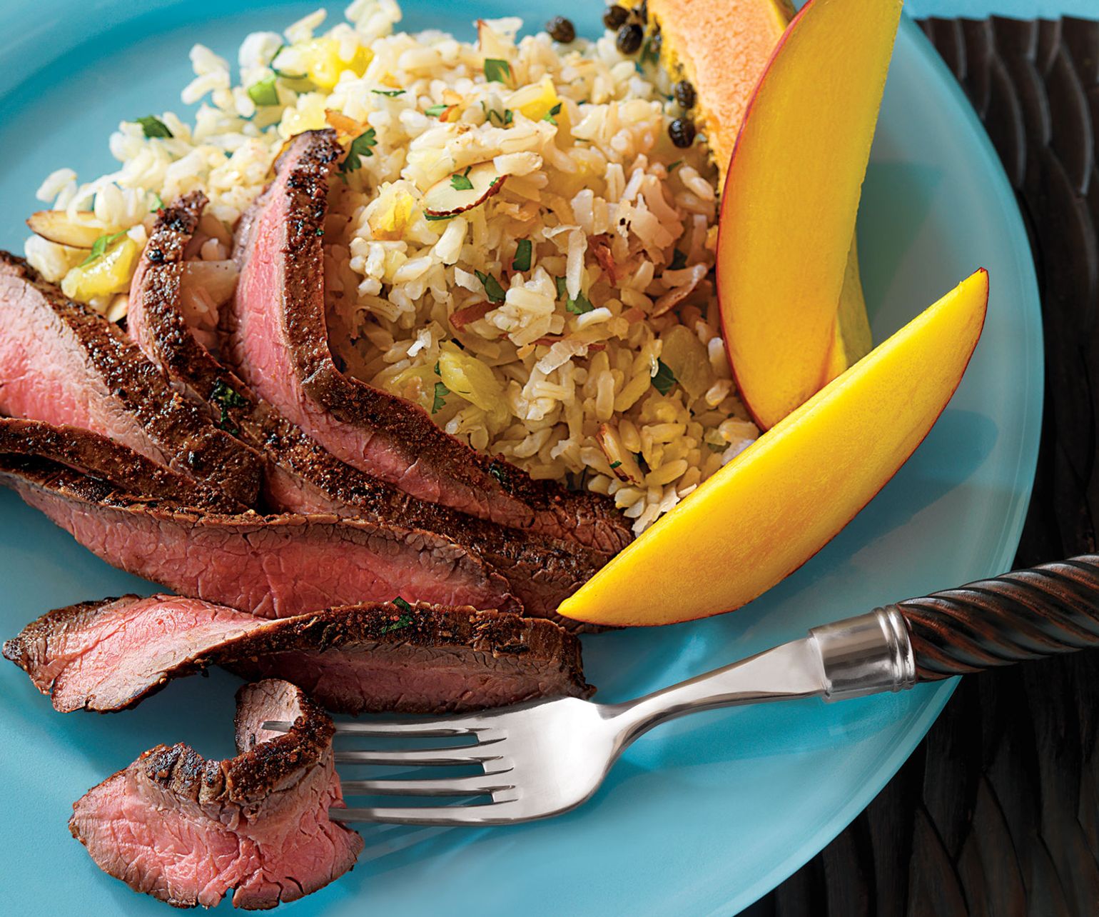 Caribbean Flank Steak with Coconut Rice