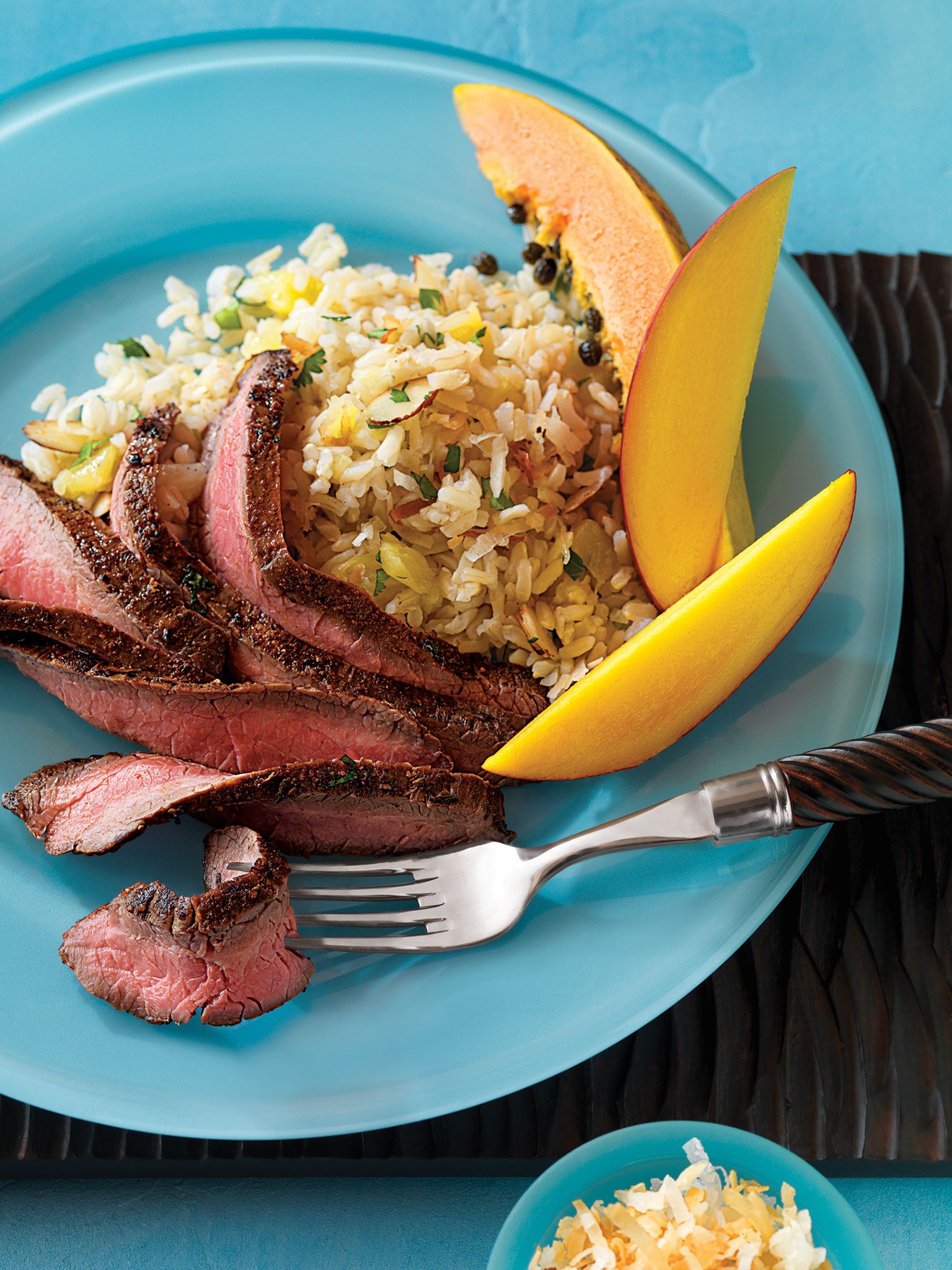 Caribbean Flank Steak with Coconut Rice Beef Loving Texans