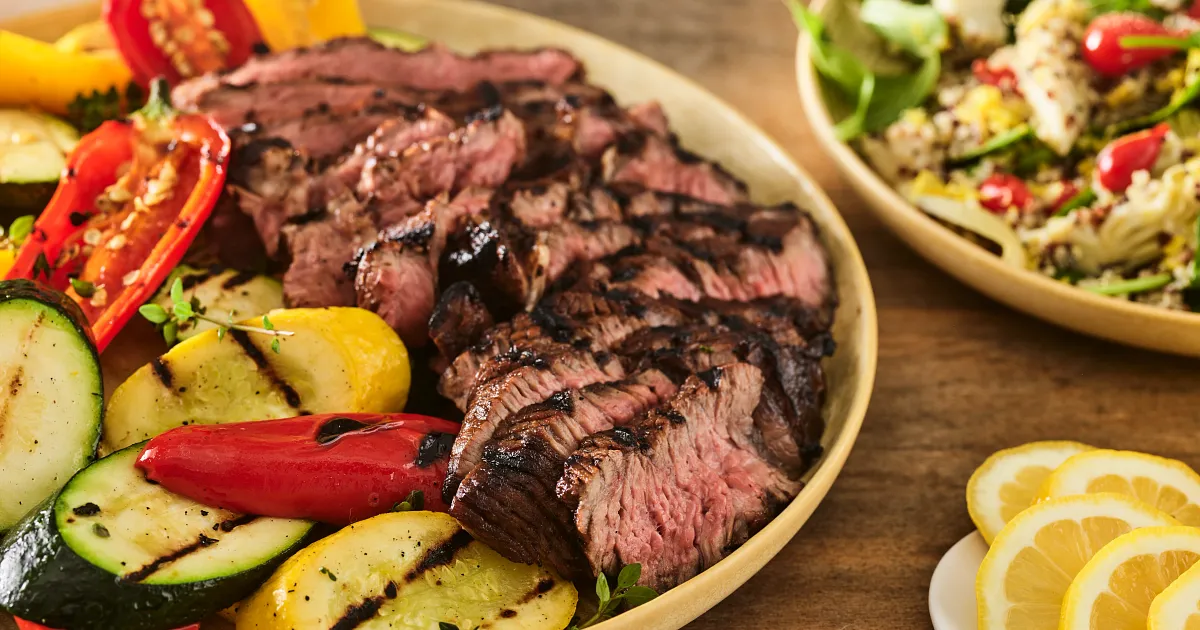 Mediterranean Grilled Chuck Roast with Garden Grilled Vegetables | Beef Loving Texans | Beef Loving 