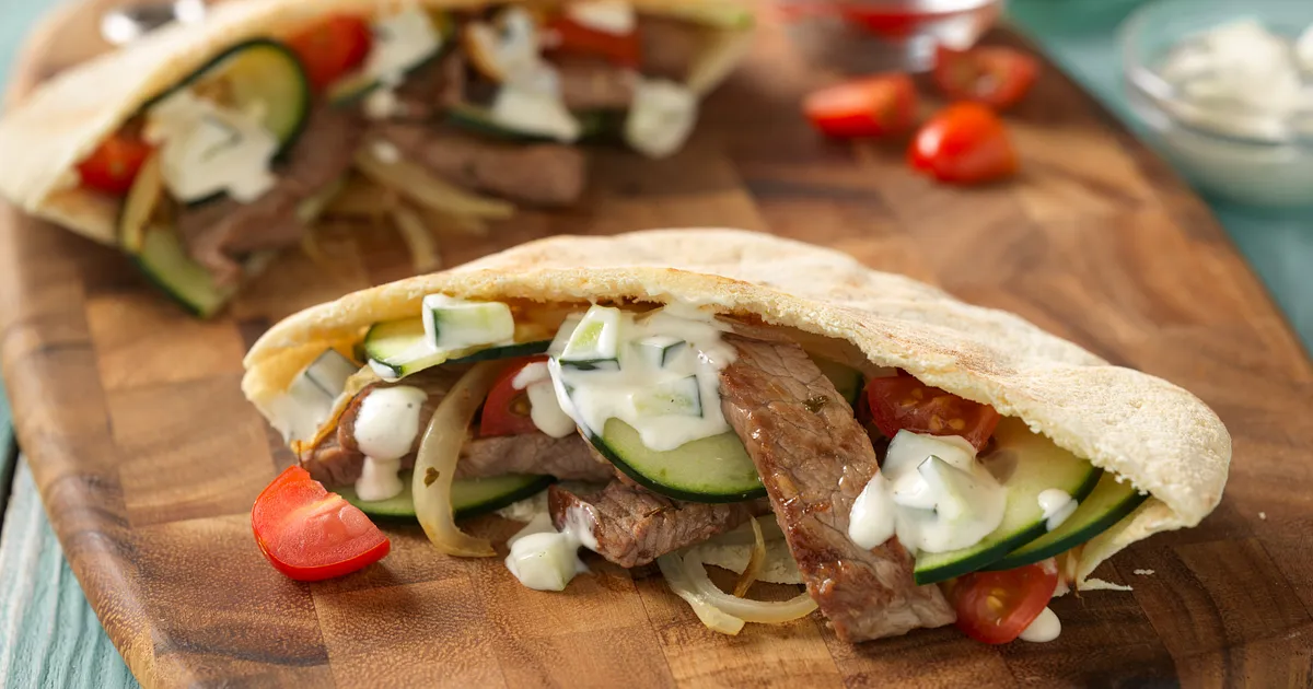 Stir-Fried Beef Gyros In Pita Pockets | Beef Loving Texans | Beef Loving Texans is your one-stop inf