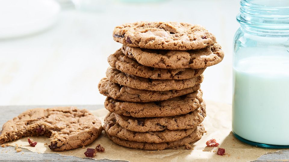 Peanut Butter, Chocolate-Hazelnut and Chocolate Chip Beef Jerky Cookies