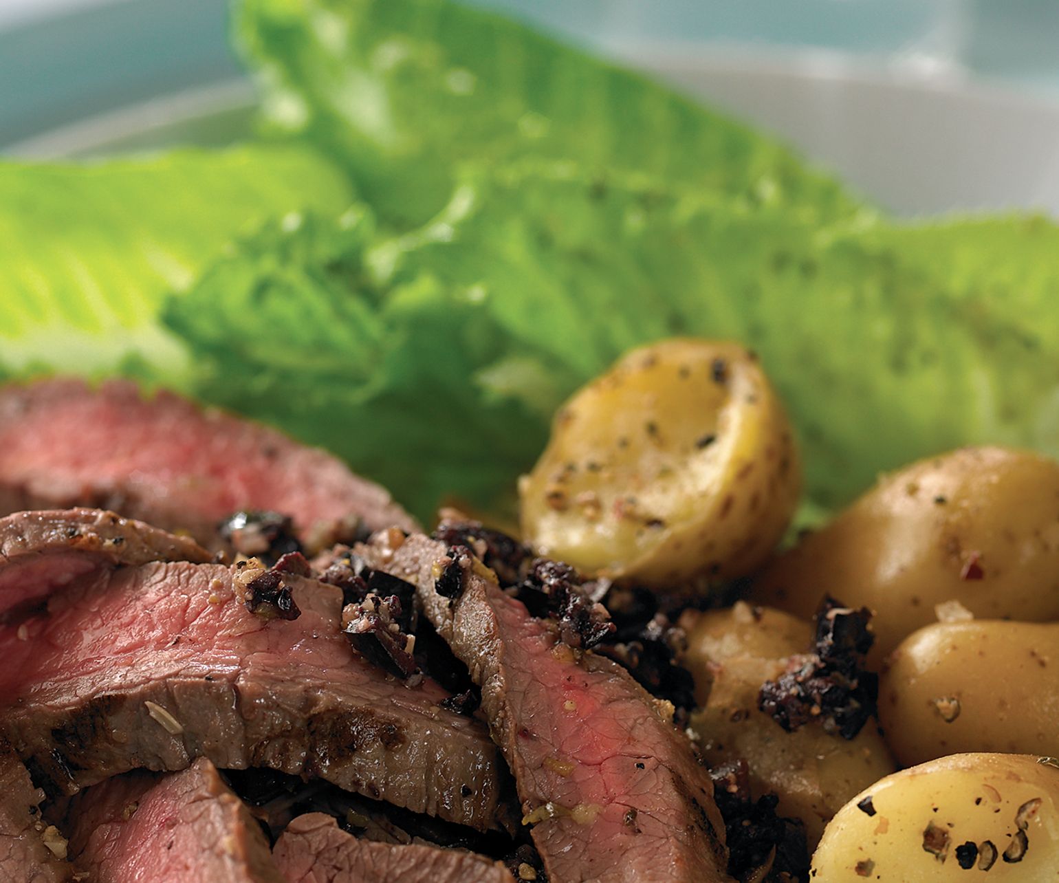 Caesar Beef Steak with Chunky Olive Tapenade
