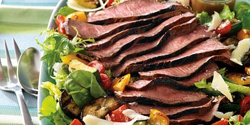 Steak and Grilled Ratatouille Salad