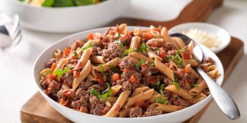 Fresh Tomato, Beef and Penne Pasta